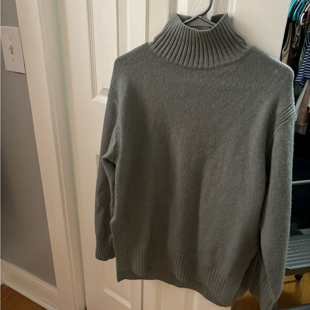 Gray Turtleneck Sweater